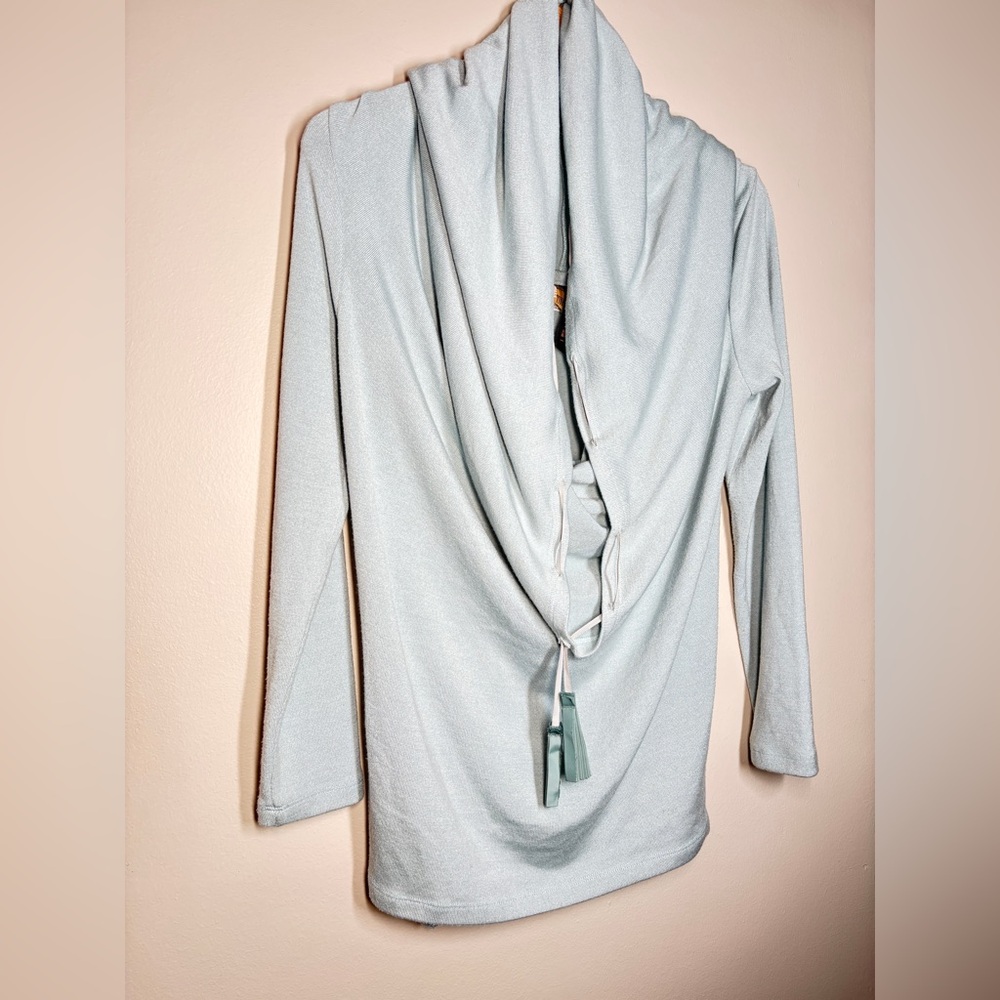 Bodybag By Jude Made in Canada Chic Sky Blue Cowl Neck Sweater